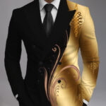 Men's Printed Suit Jacket Fashion Casual