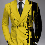 Men's Printed Suit Jacket Fashion Casual