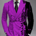 Men's Printed Suit Jacket Fashion Casual