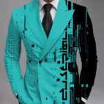 Men's Printed Suit Jacket Fashion Casual