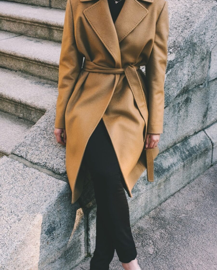 A camel coat, and the two stores currently selling it